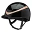 Charles Owen Halo Riding Hat in Black Gloss with Rose Gold